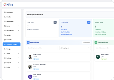 HRM Leave Management Platform screenshot