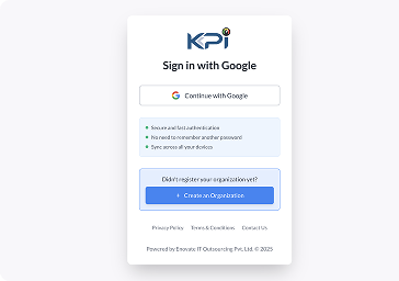 Key Performance Indicator Platform screenshot